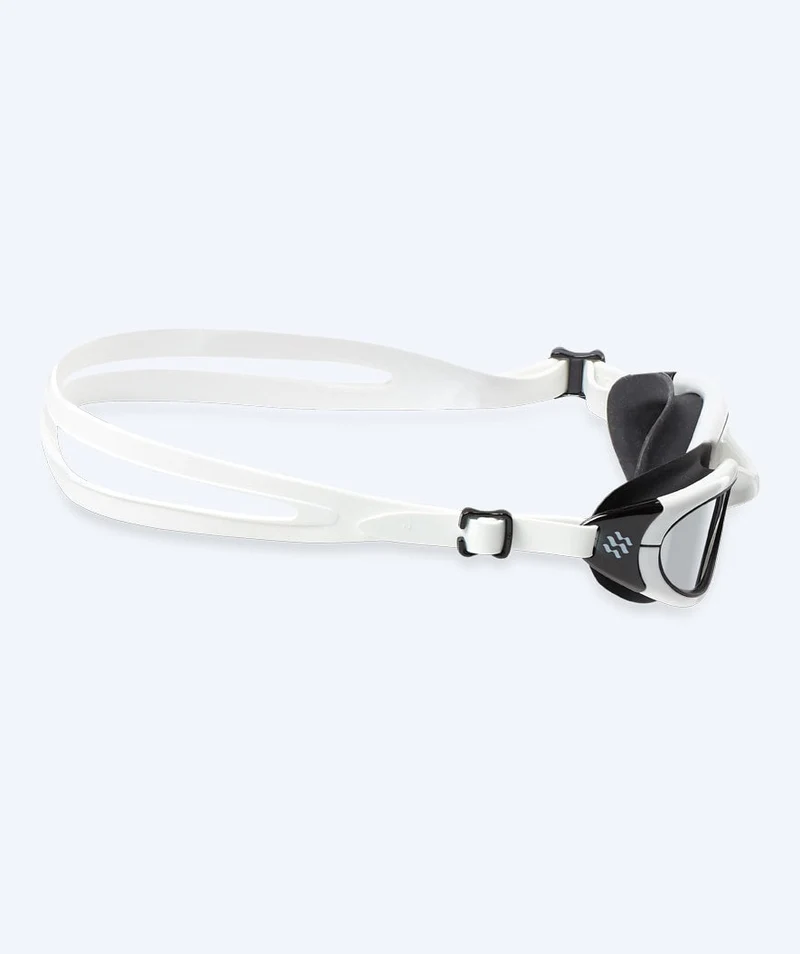 Watery Schwimmbrille für Kinder - Wade Mirror - Weiß/Silber