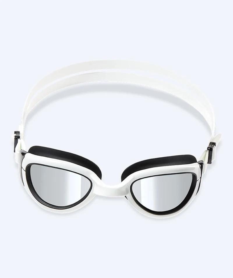 Watery Schwimmbrille für Freizeitschwimmer - Wade Mirror - Schwarz/Silber
