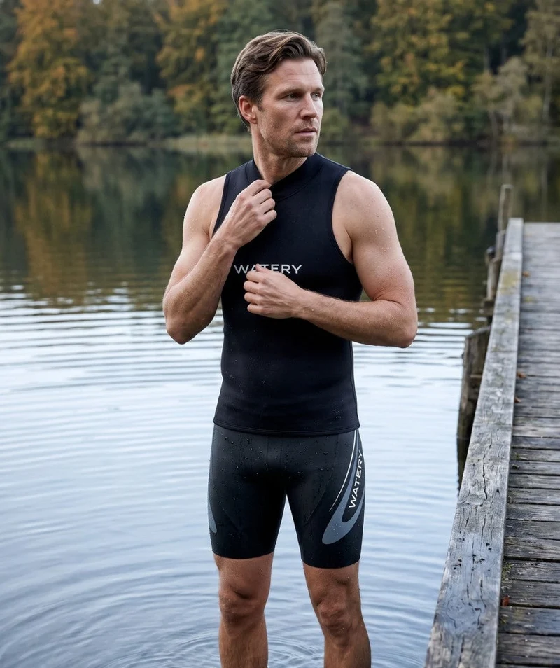 Watery Neoprenweste für Herren - Winterize - Schwarz