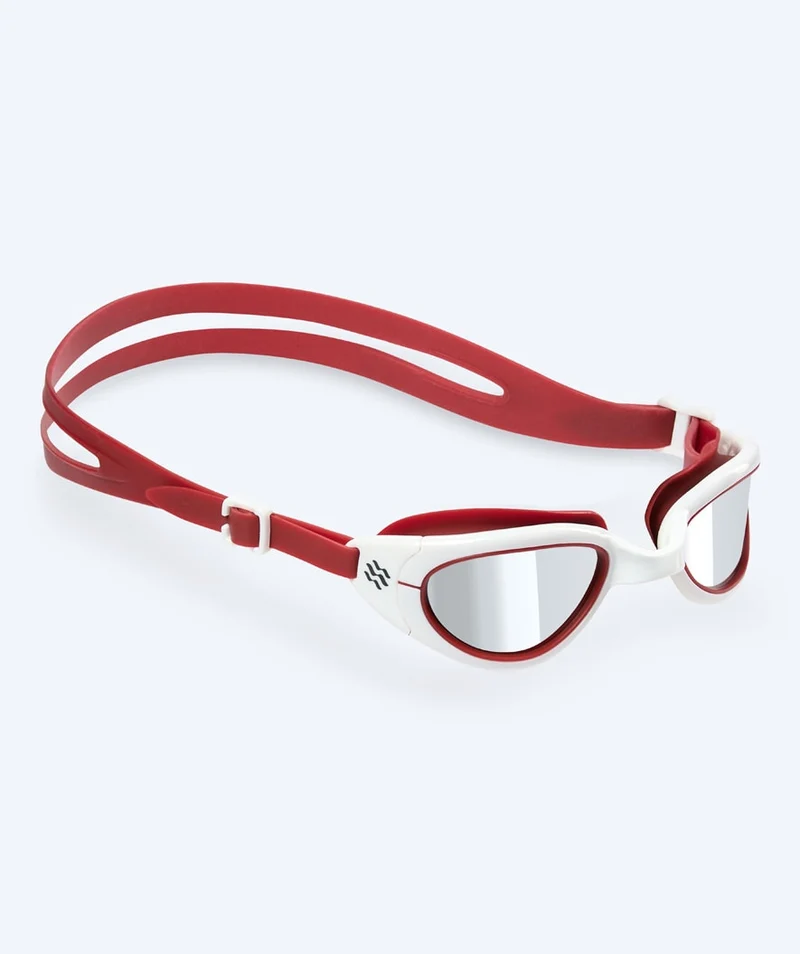 Watery Schwimmbrille für Freizeitschwimmer - Wade Mirror - Rot/Silber