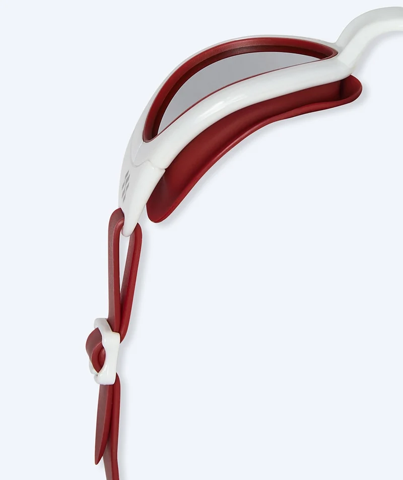 Watery Schwimmbrille für Freizeitschwimmer - Wade Mirror - Rot/Silber