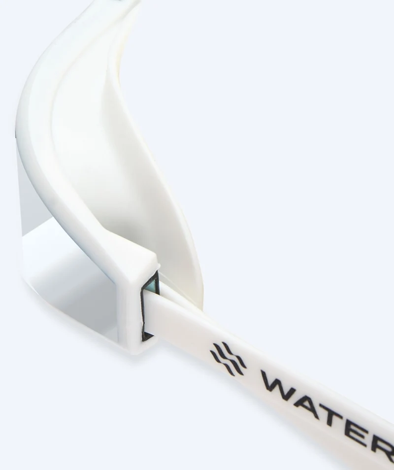 Watery Elite Schwimmbrillen - Storm Racer Mirror - Weiß/Silber