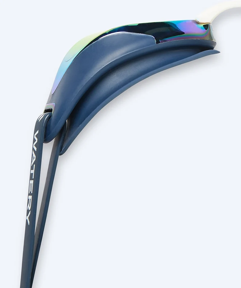Watery Elite Schwimmbrillen - Poseidon Ultra Mirror - Dunkelblau/Gold