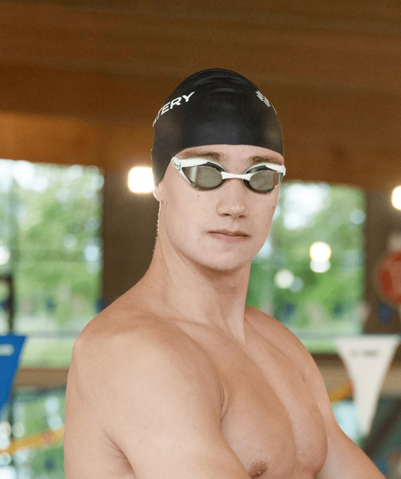 Watery Elite Schwimmbrillen - Poseidon Ultra Mirror - Weiß/Silber