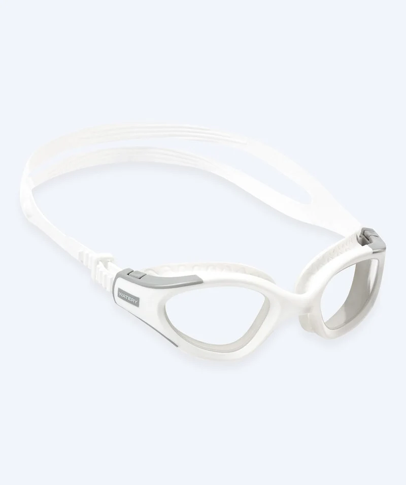 Watery Schwimmbrille für Freizeitschwimmer - Kelvin Active - Weiß/Klar