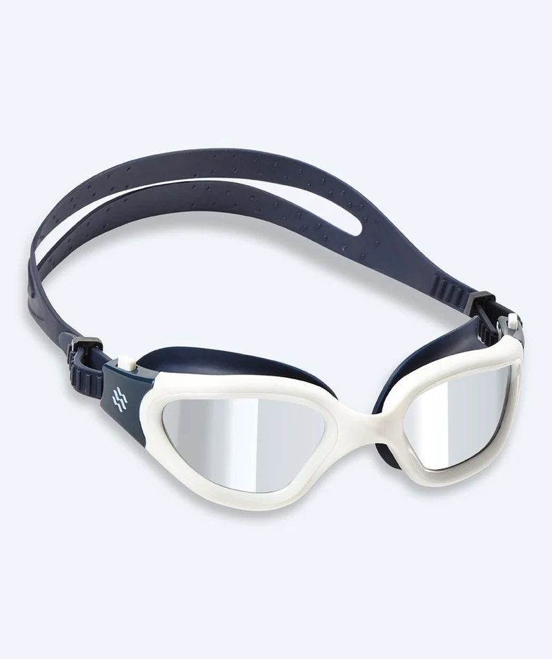 Watery Schwimmbrille für Freizeitschwimmer - Raven Mirror - Dunkelblau/Silber