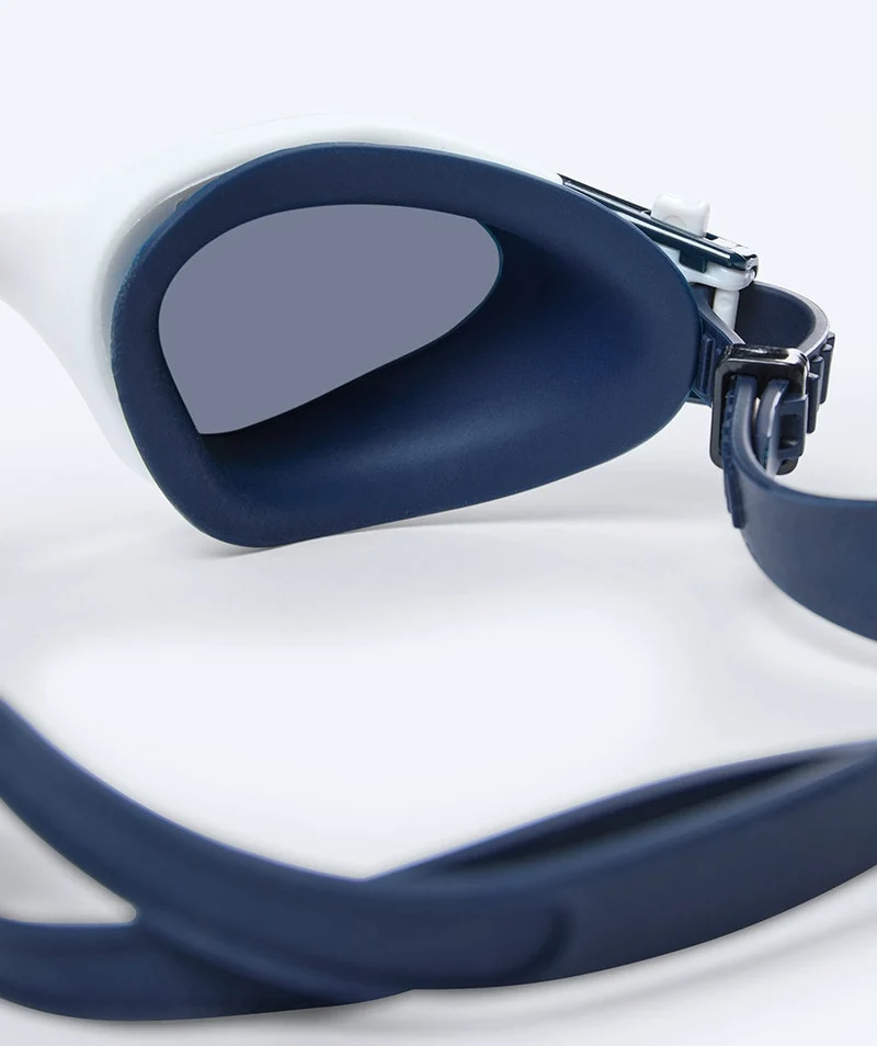 Watery Schwimmbrille für Freizeitschwimmer - Raven Mirror - Dunkelblau/Silber