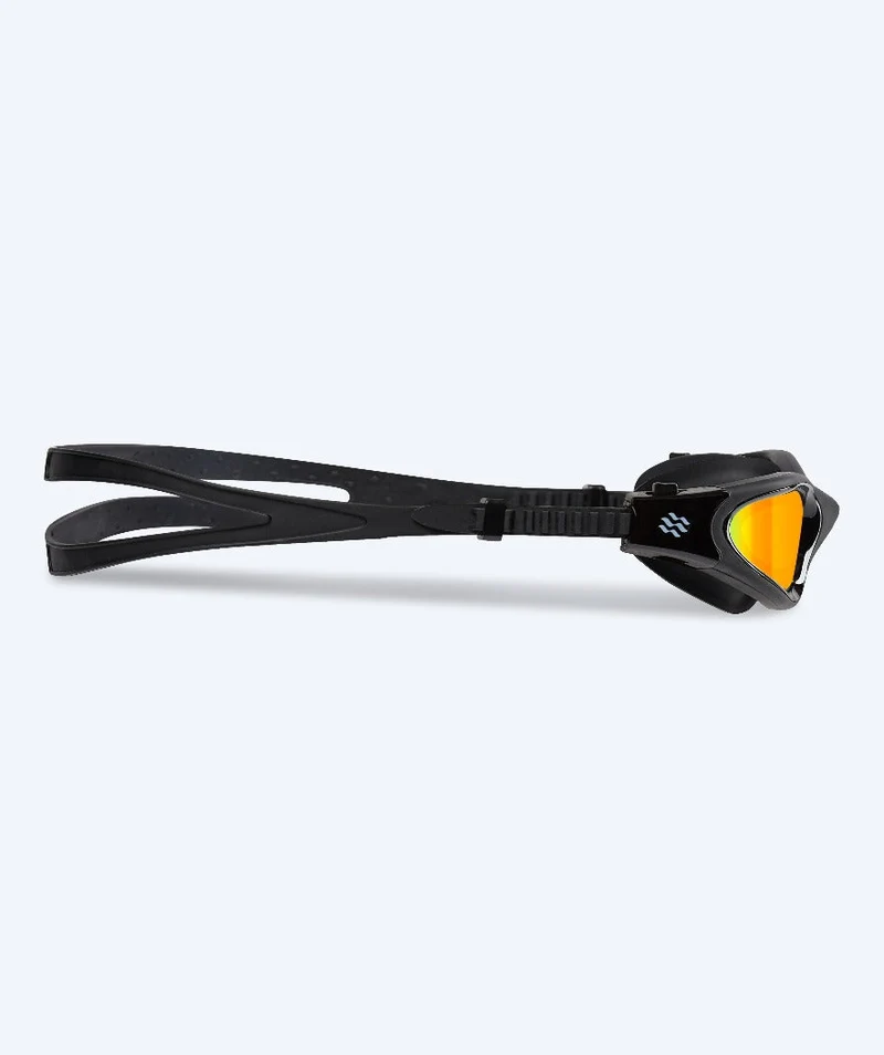 Watery Schwimmbrille für Freizeitschwimmer - Raven Mirror - Schwarz/Gold
