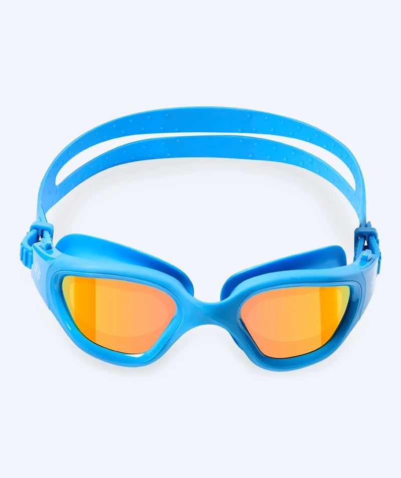 Watery Schwimmbrille für Freizeitschwimmer - Raven Mirror - Hellblau/Gold