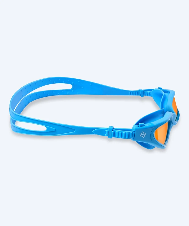 Watery Schwimmbrille für Freizeitschwimmer - Raven Mirror - Hellblau/Gold