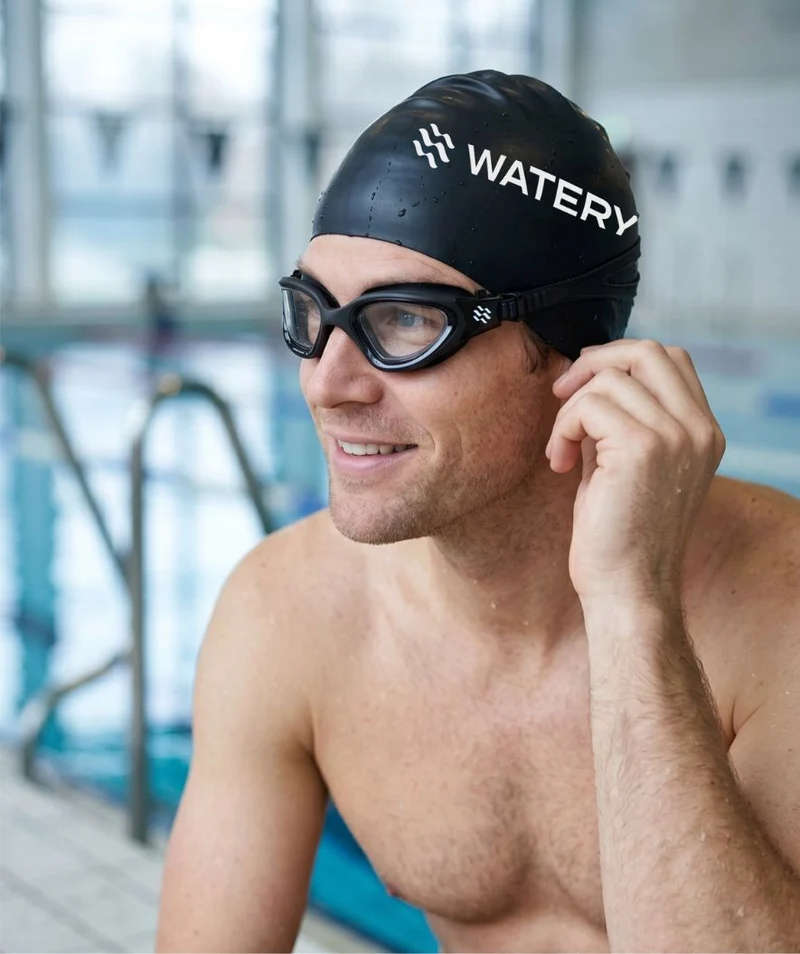 Watery Schwimmbrille für Freizeitschwimmer - Raven Active - Schwarz/Klar