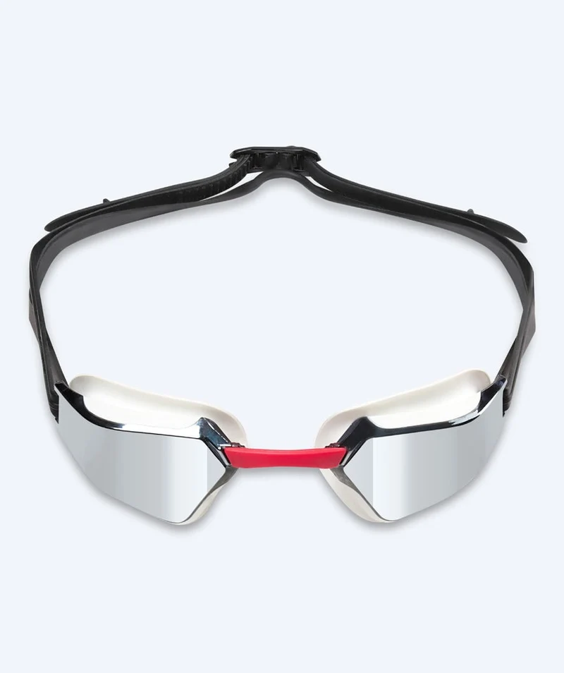 Watery Wettkampf Schwimmbrille - Brooks Mirror - Weiß/Silber