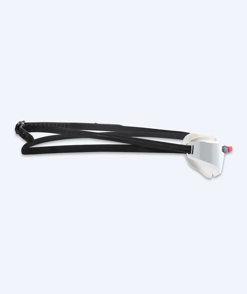 Watery Wettkampf Schwimmbrille - Brooks Mirror - Weiß/Silber