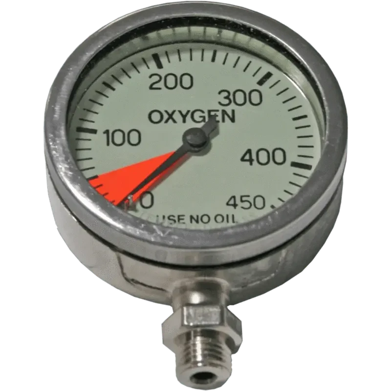 SPG 63mm 360bar Oxygen nickel-plated 63mm