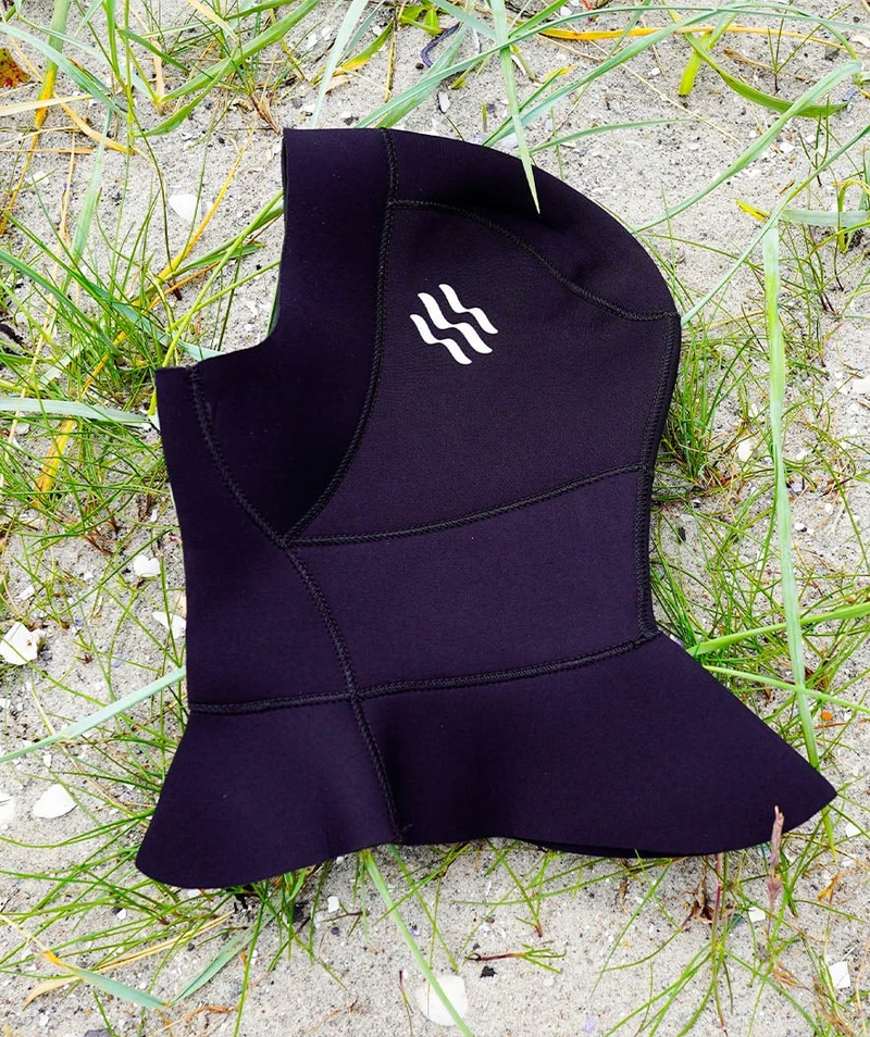 Watery Neoprenhaube mit Kragen - Hedgehog (3mm) - Schwarz
