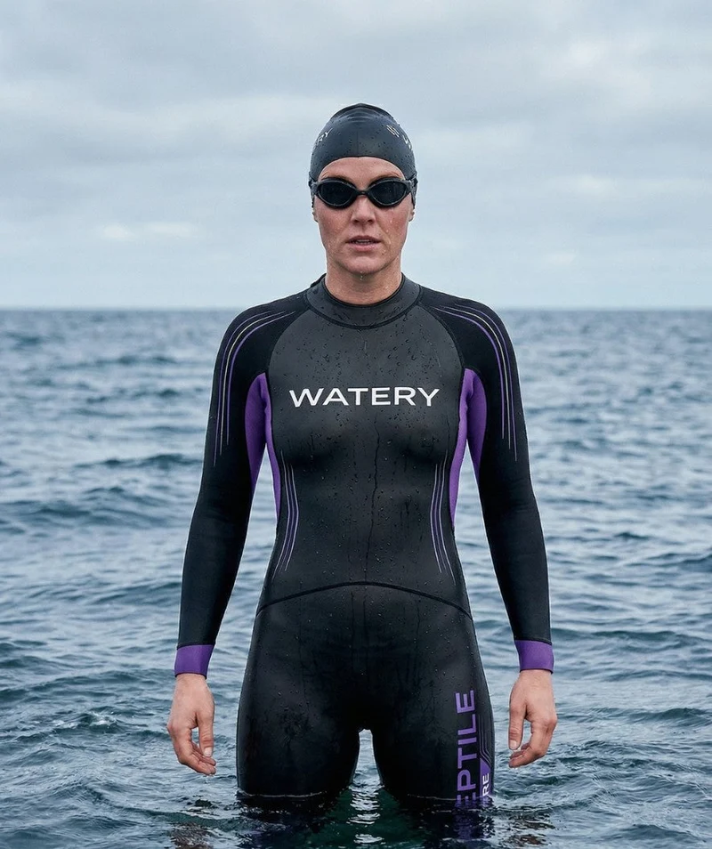Watery Neoprenanzug für Damen - Reptile Core - Schwarz/Lila