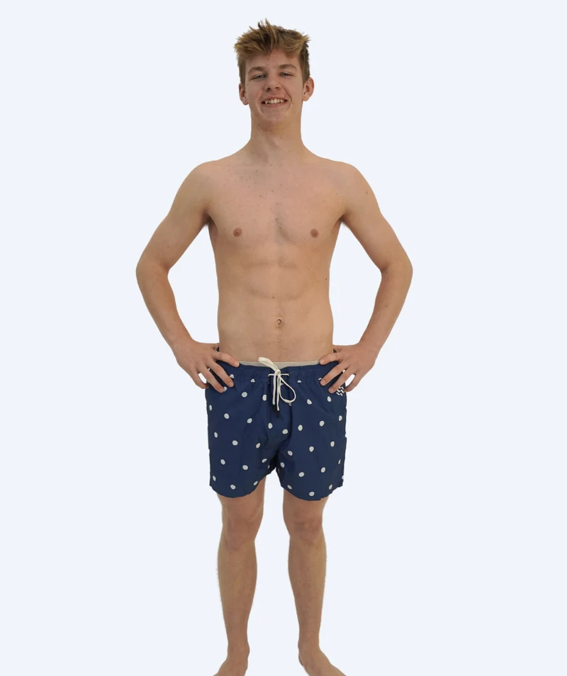 Watery Badeshorts für Herren - Clifford Eco - Dunkelblau/Weiß