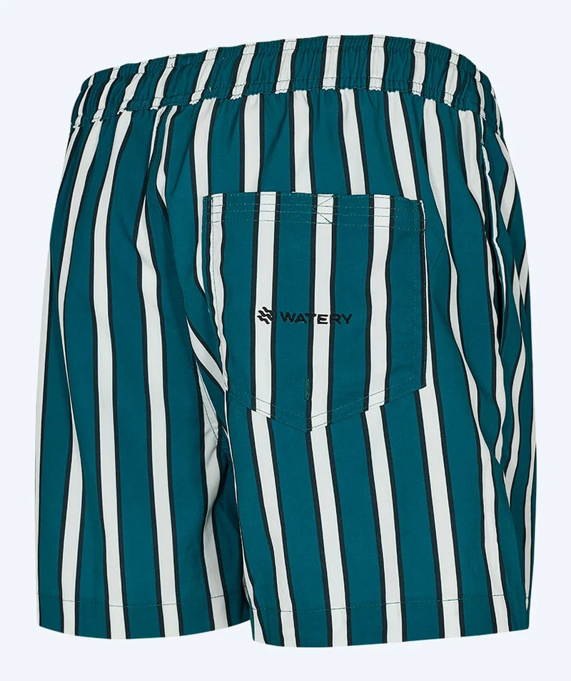 Watery Badeshorts für Herren - Kelvin Eco - Grün/Weiß