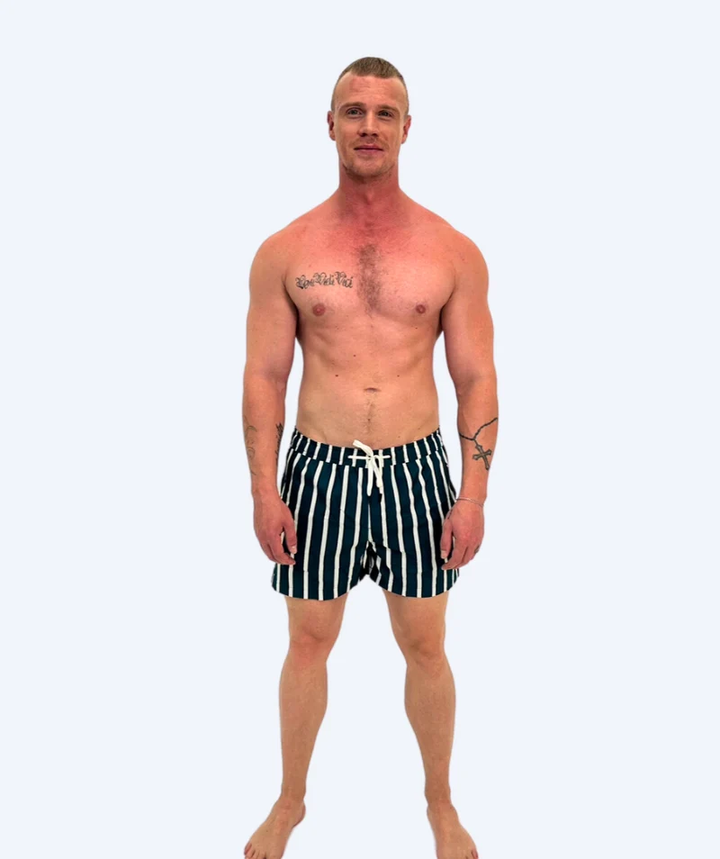 Watery Badeshorts für Herren - Kelvin Eco - Grün/Weiß
