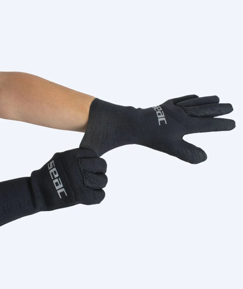 SEAC Tauchhandschuhe für Erwachsene - Ultraflex 5 MM - Schwarz
