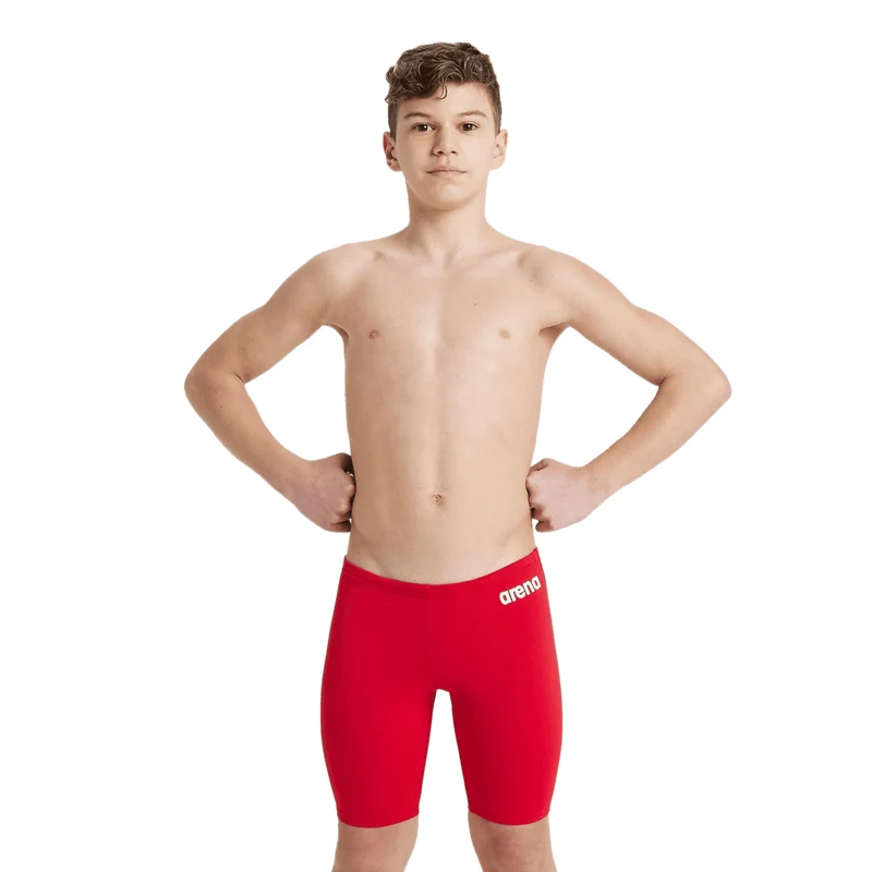 Arena Boy's Team Swim Solid Jammer - Red/White