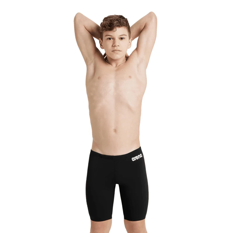 Arena Boy's Team Swim Solid Jammer - Black/White