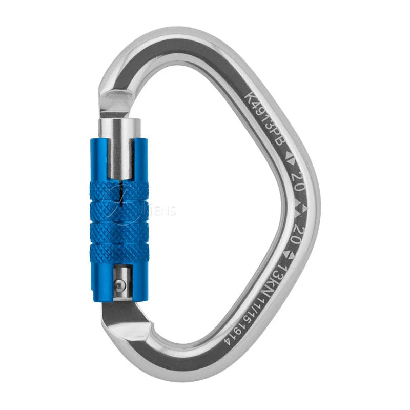 Aliens Triangel Trilock Alu-Karabiner - blau