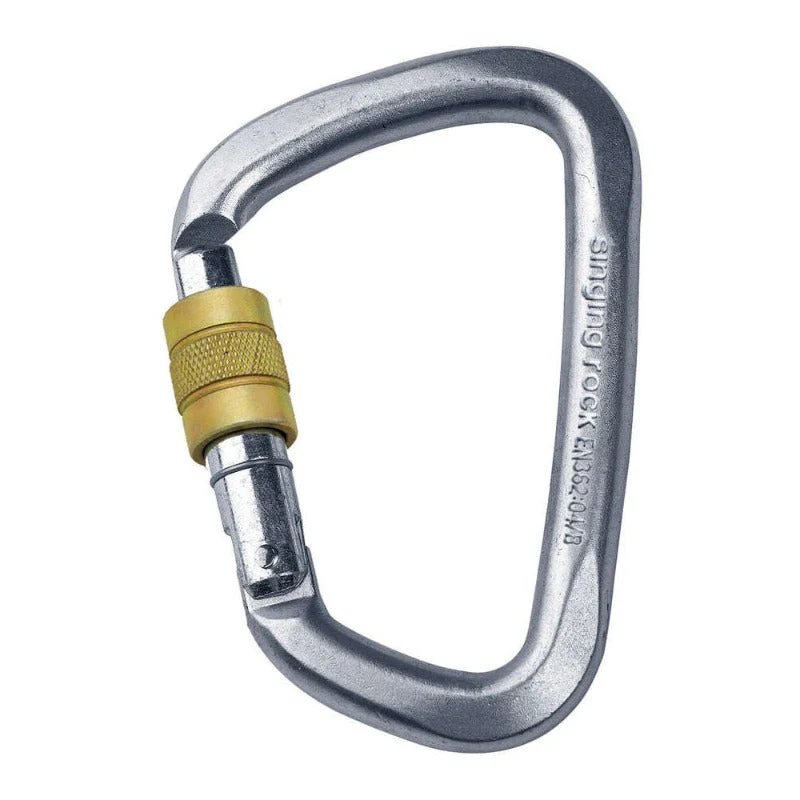 Singing Rock D Screw Stahl-Karabiner