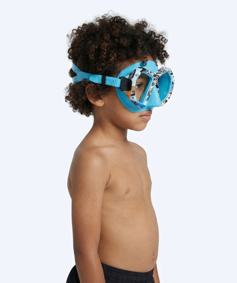 Watery Tauchmaske für Junioren (8-15) - Riku Camo - Blau