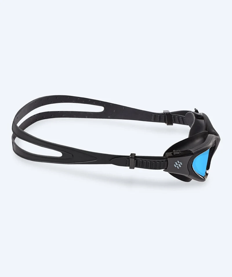 Watery Schwimmbrille für Freizeitschwimmer - Raven Mirror - Schwarz/Blau