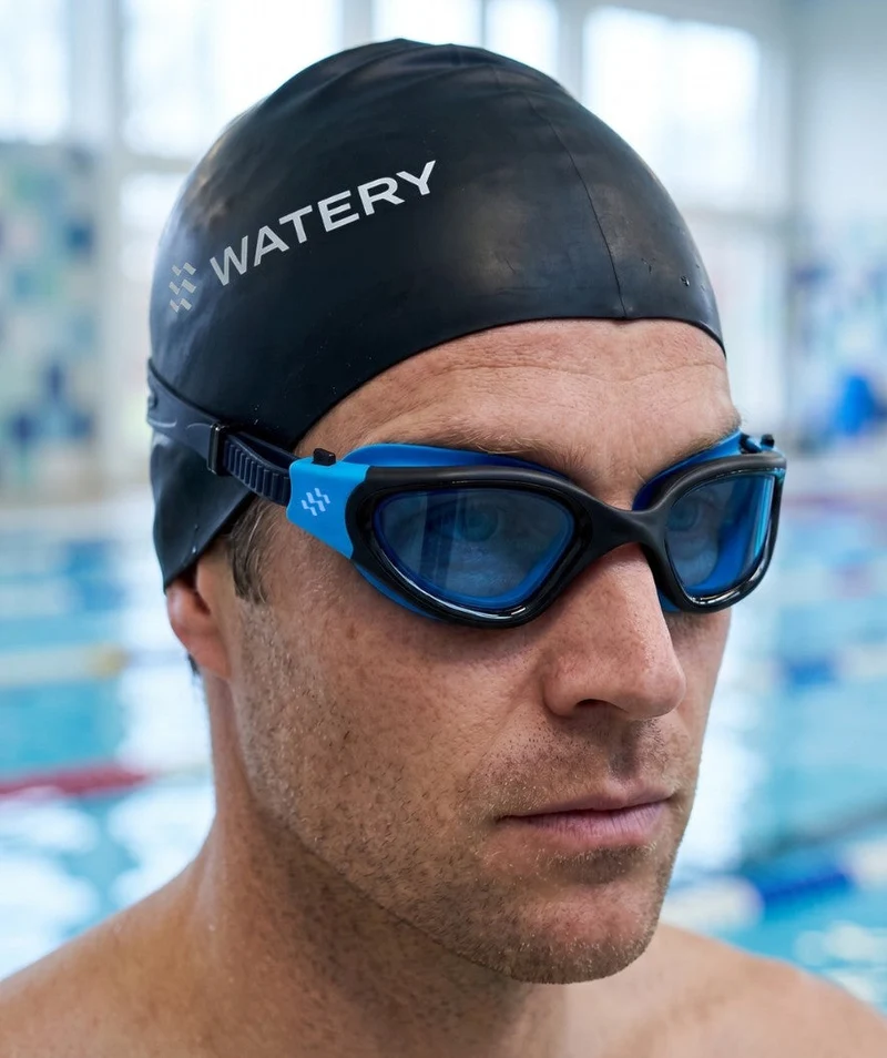 Watery Schwimmbrille für Freizeitschwimmer - Raven Active - Blau/Hellblau