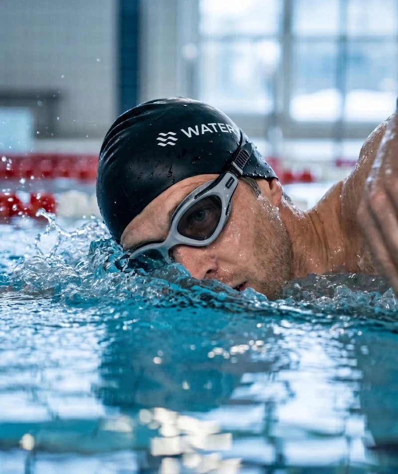 Watery Schwimmbrille für Freizeitschwimmer - Kelvin Active - Grau (Smoke Scheiben)