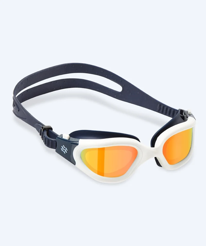Watery Schwimmbrille für Freizeitschwimmer - Raven Mirror - Dunkelblau/Gold