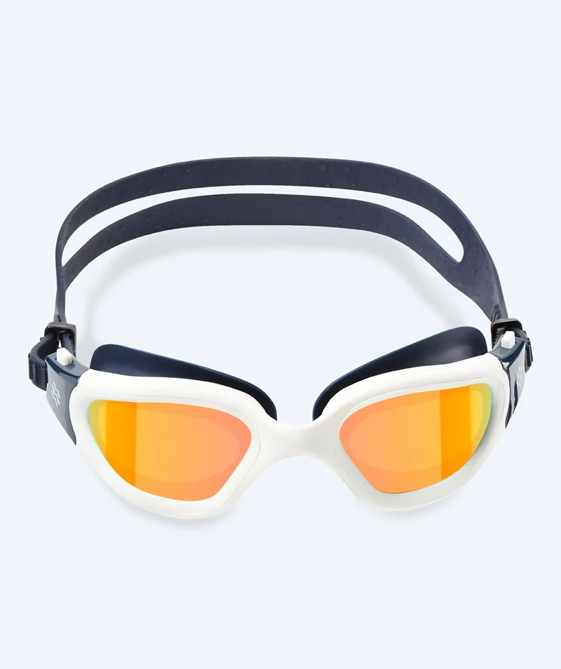 Watery Schwimmbrille für Freizeitschwimmer - Raven Mirror - Dunkelblau/Gold
