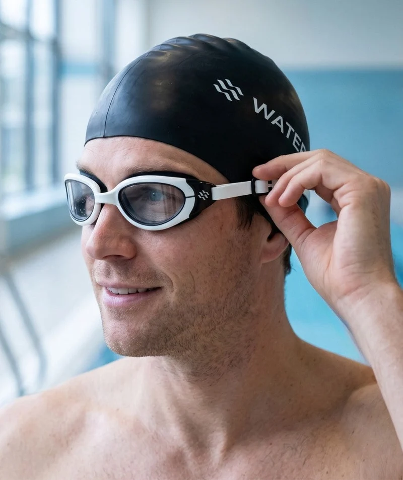 Watery Schwimmbrille für Freizeitschwimmer - Wade Active - Schwarz/Klar