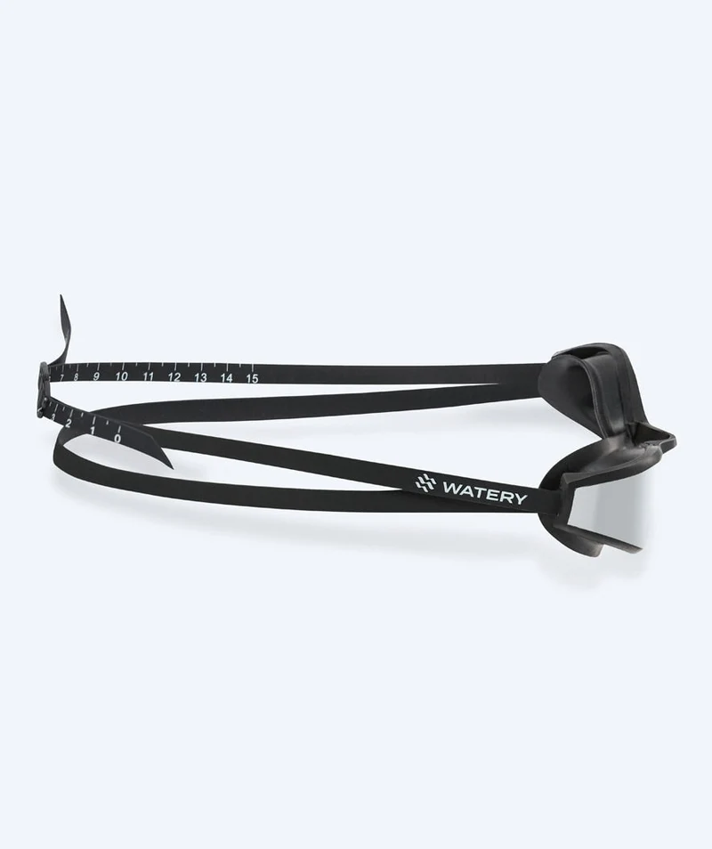 Watery Elite Schwimmbrillen - Storm Racer Mirror - Schwarz/Silber