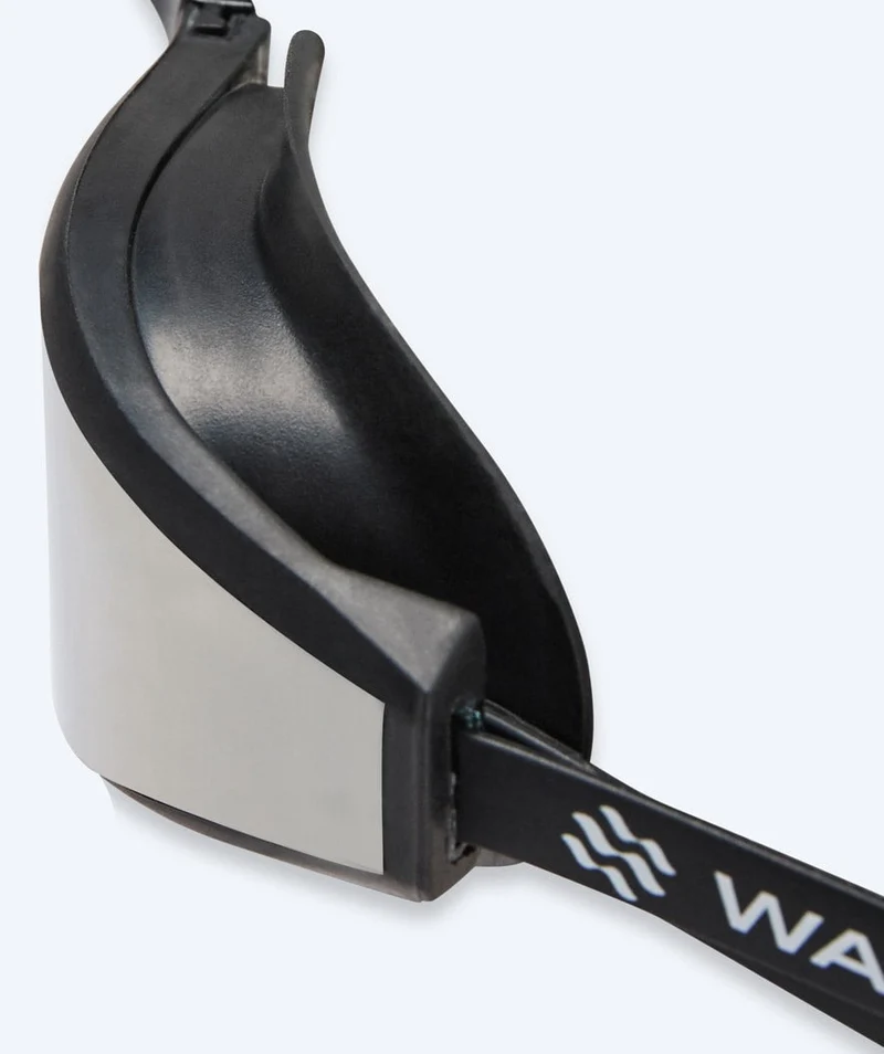 Watery Elite Schwimmbrillen - Storm Racer Mirror - Schwarz/Silber