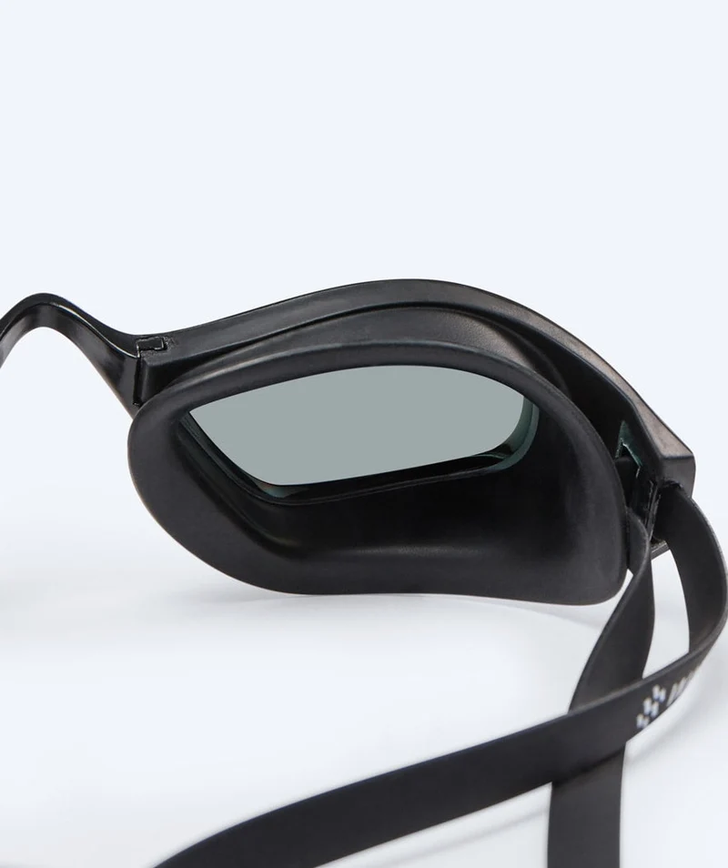 Watery Elite Schwimmbrillen - Storm Racer Mirror - Schwarz/Silber