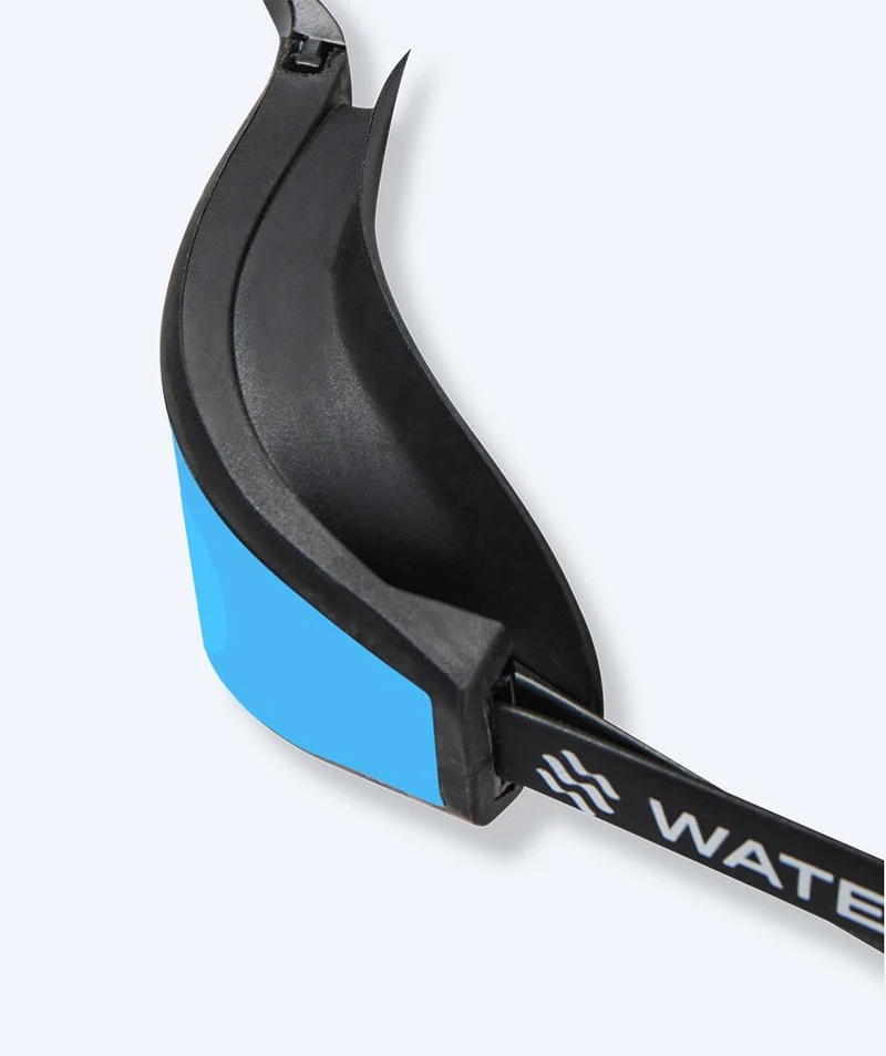 Watery Elite Schwimmbrillen - Storm Racer Mirror - Schwarz/Blau