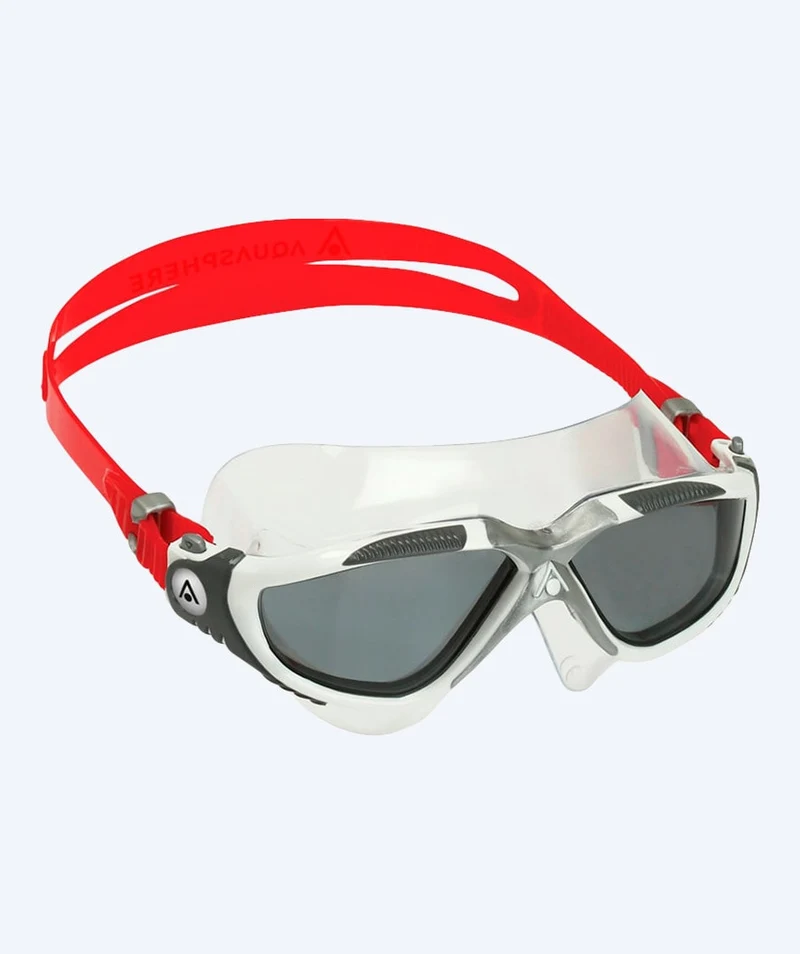 Aquasphere Schwimmmaske - Vista - Weiß/Rot (Smoke Scheiben)