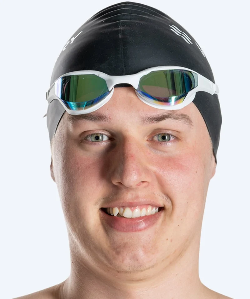 Watery Schwimmbrille - Instinct Elite Mirror - Weiß/Gold