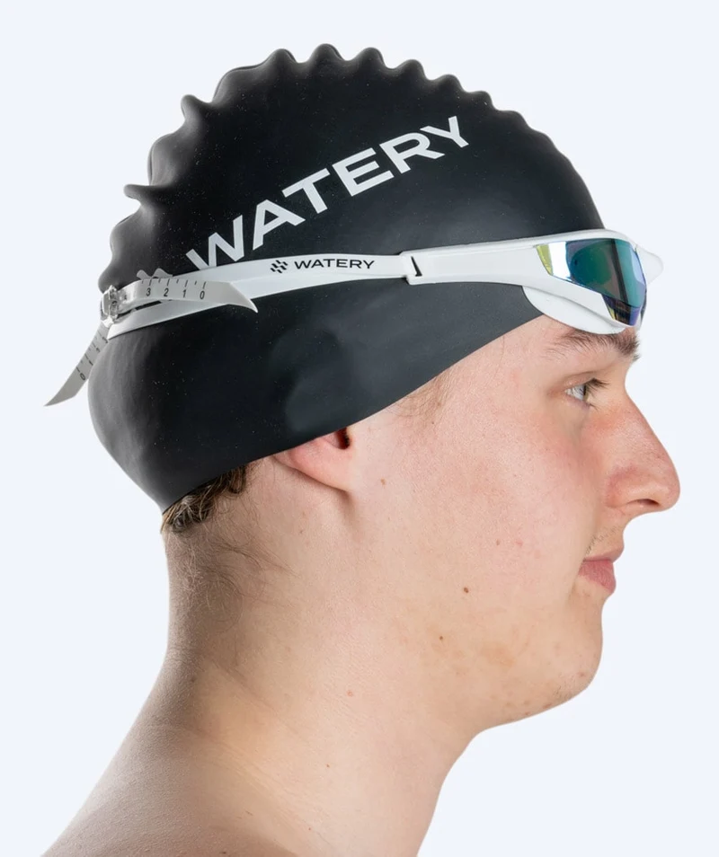 Watery Schwimmbrille - Instinct Elite Mirror - Weiß/Gold