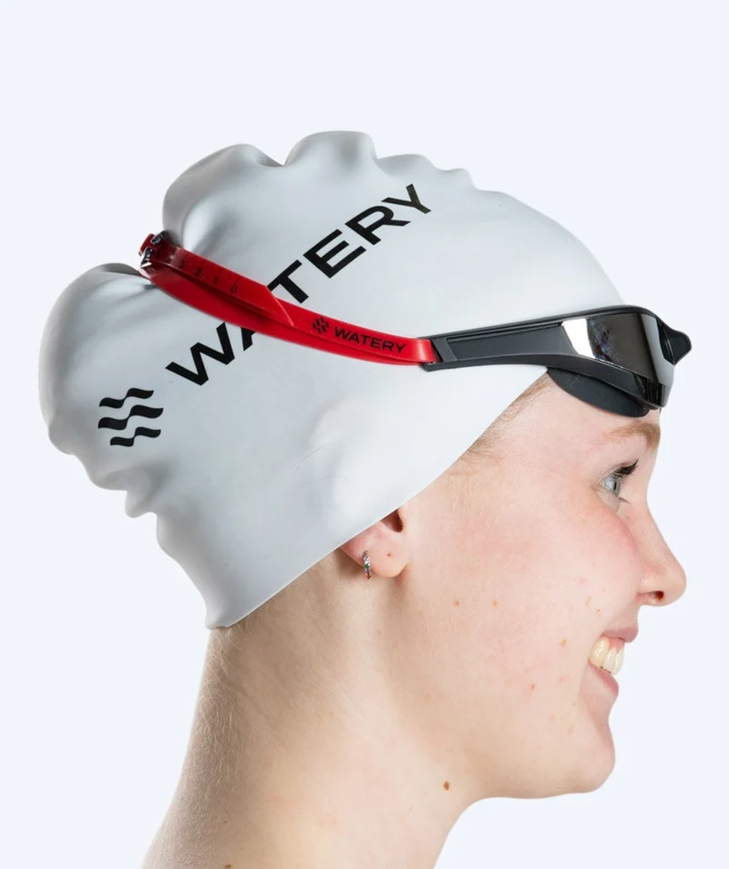 Watery Schwimmbrille - Instinct Elite Mirror - Rot/Silber