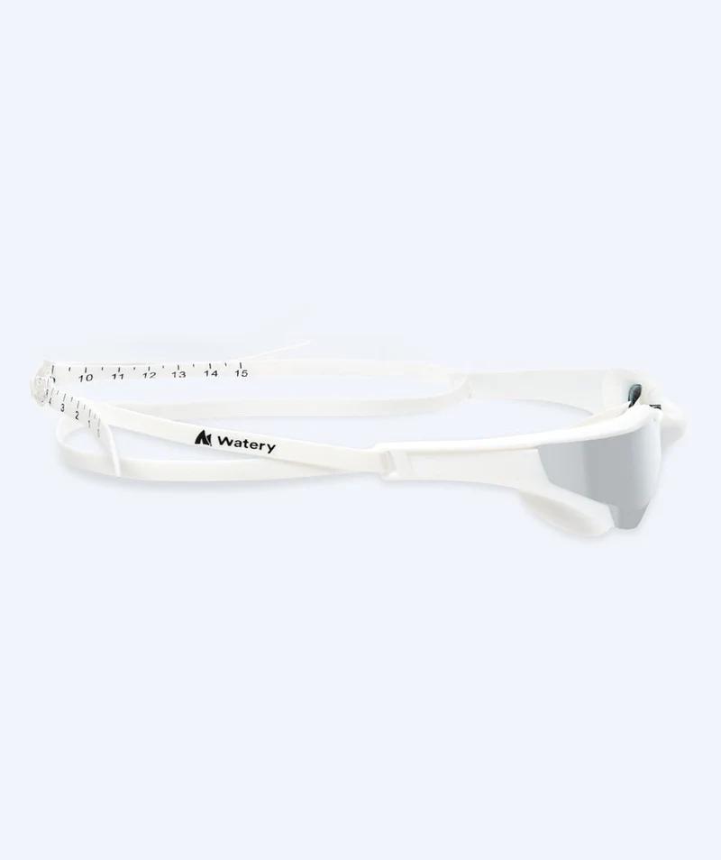 Watery Schwimmbrille - Instinct Elite Mirror - Weiß/Silber