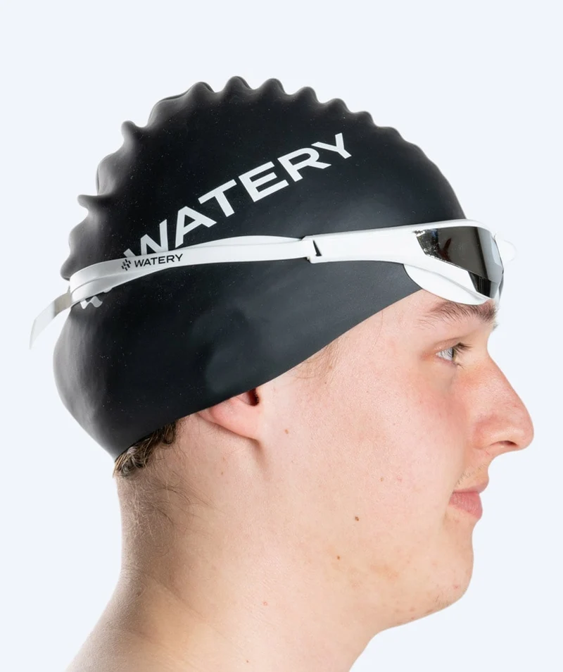 Watery Schwimmbrille - Instinct Elite Mirror - Weiß/Silber