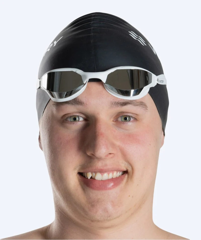 Watery Schwimmbrille - Instinct Ultra Mirror - Weiß/Silber