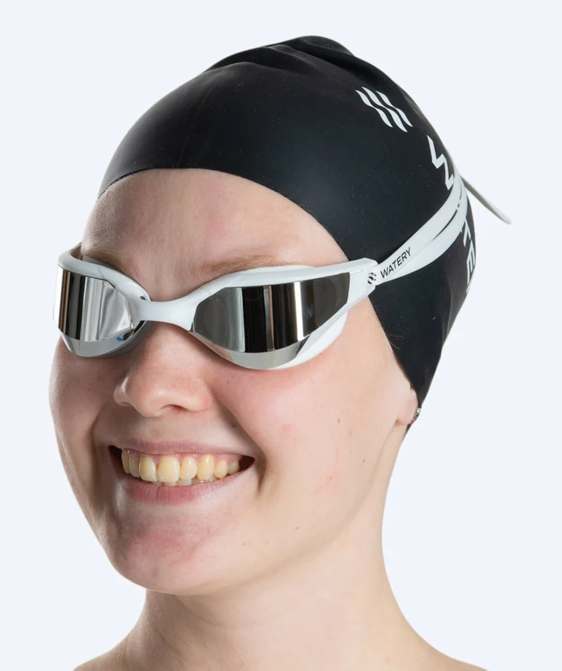 Watery Schwimmbrille - Instinct Ultra Mirror - Weiß/Silber