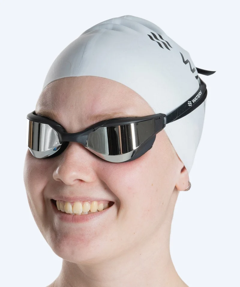 Watery Schwimmbrille - Instinct Ultra Mirror - Schwarz/Silber