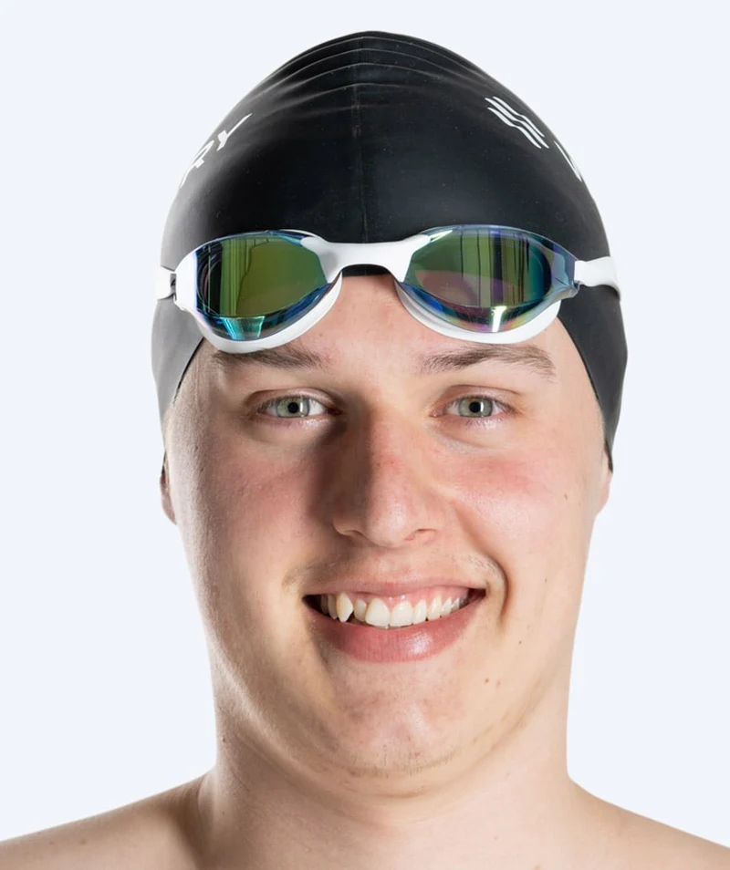 Watery Schwimmbrille - Instinct Mirror - Weiß/Gold