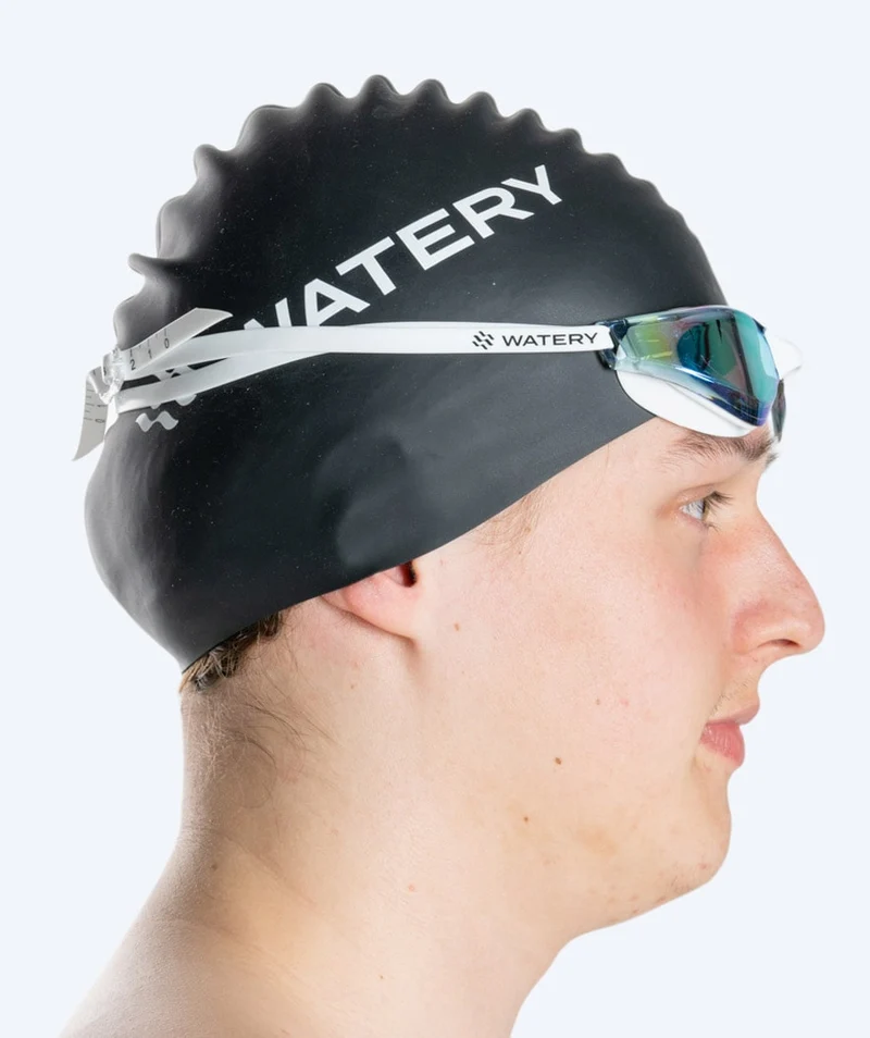 Watery Schwimmbrille - Instinct Mirror - Weiß/Gold